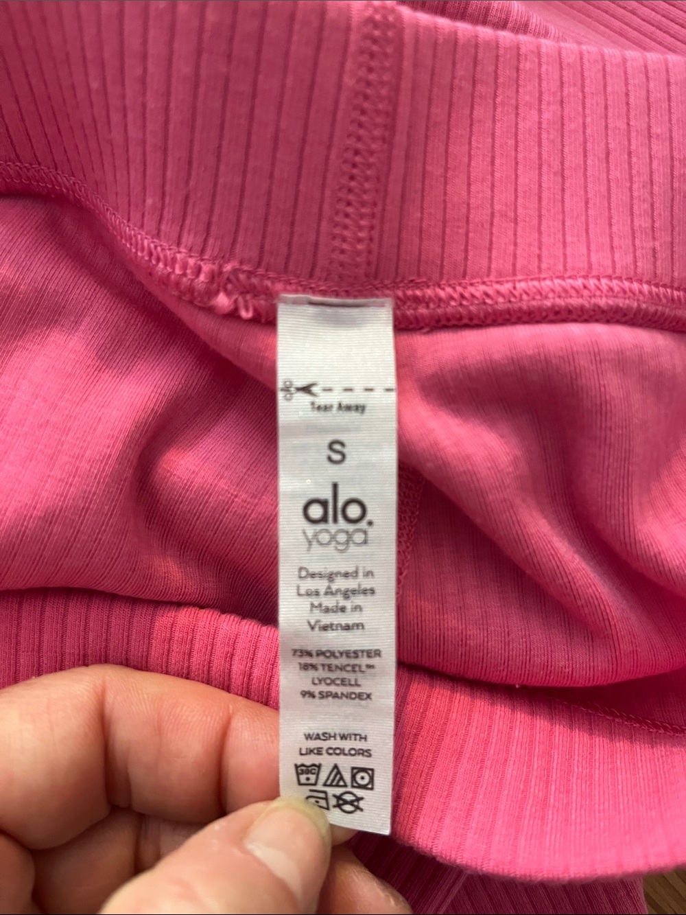 ALO Yoga ribbed pink leggings - Picture 7 of 7